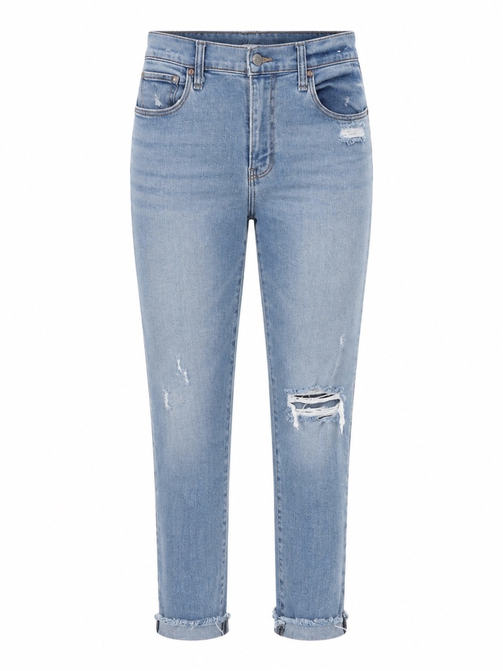 Abercrombie & Fitch Light Blue Distressed Ankle Jeans